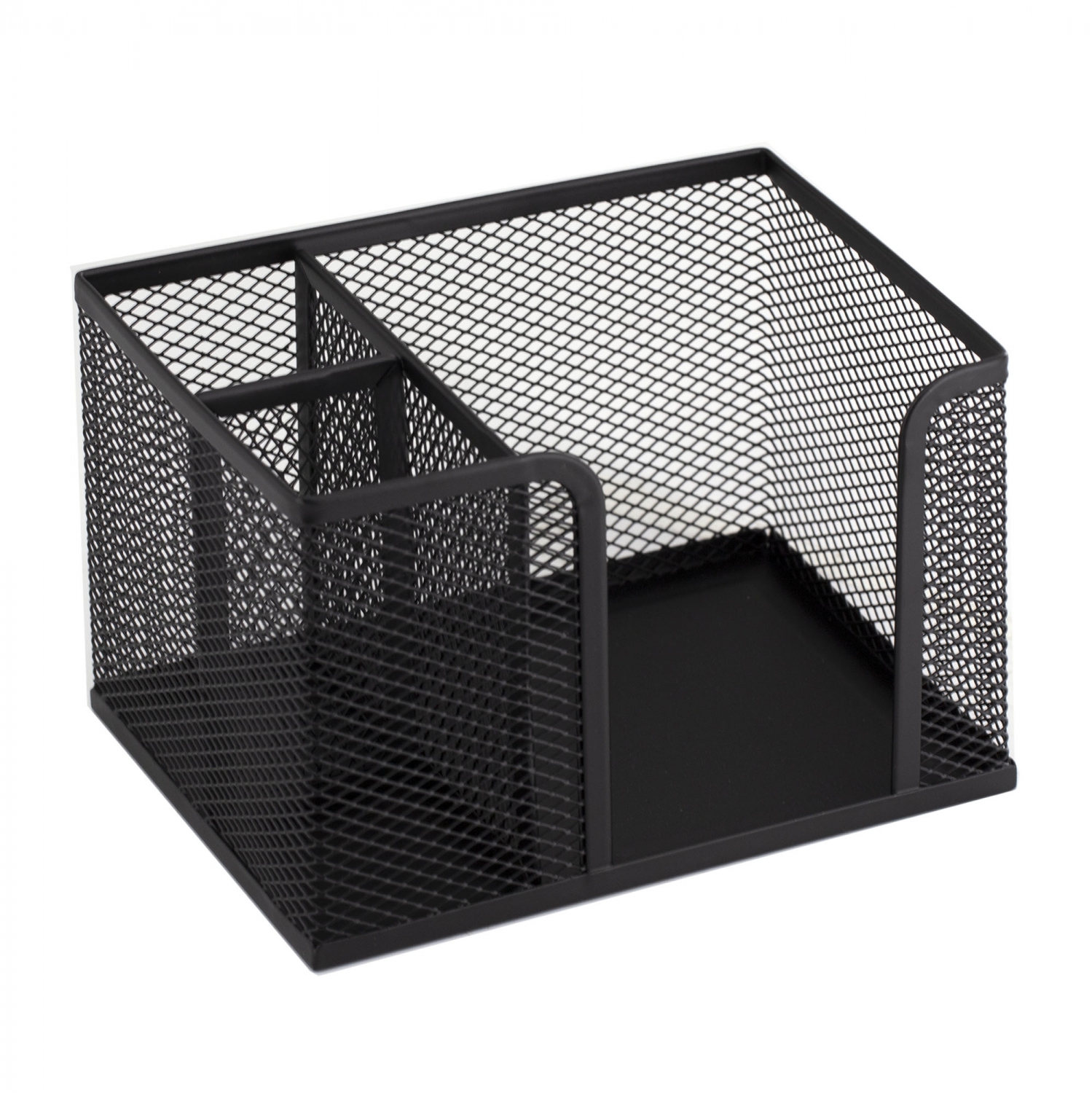 Подставка настольная Alingar 3 отделения металлическая черная 14,5х10см