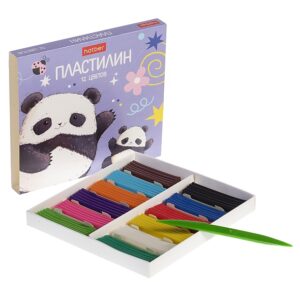 Пластилин Hatber Плюшевые панды 12цв. 180гр