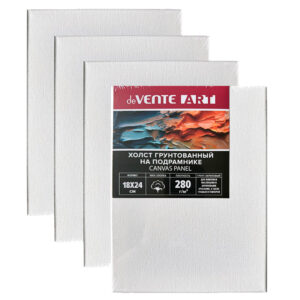 Холст грунтованный на подрамнике 18х24см deVENTE ARTISTIC STUDIO хлопок 280г/м, мелкое зерно