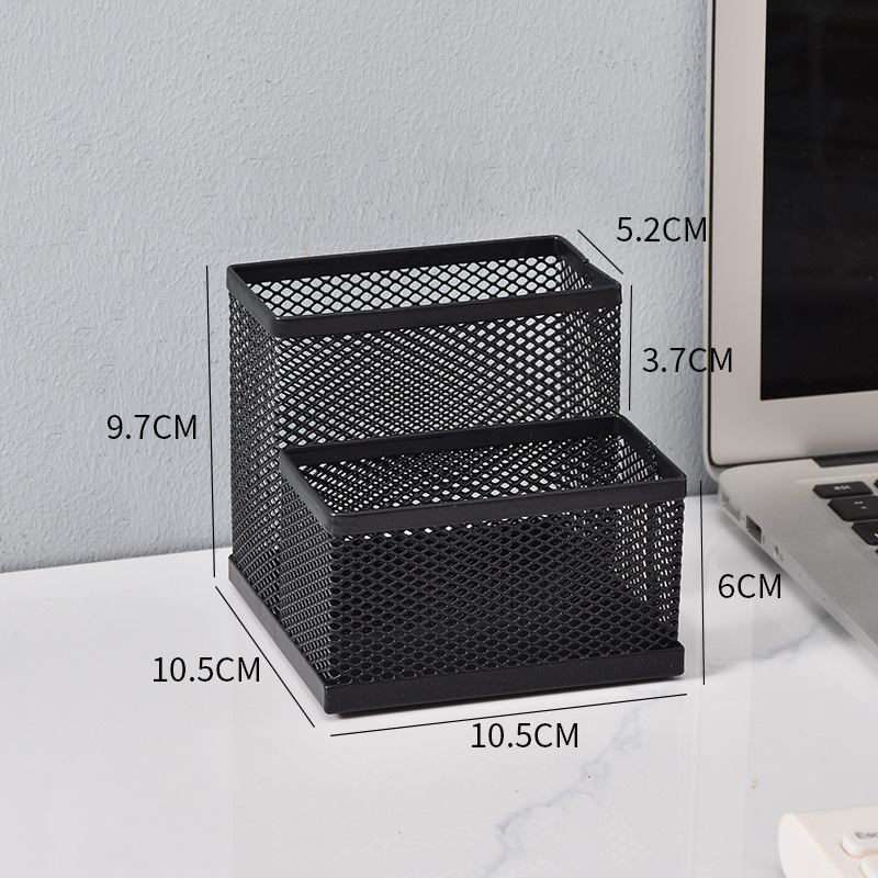 Подставка настольная 2 секции металлическая черная