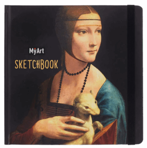 Скетчбук 200х200мм Леонардо да Винчи. Дама с горностаем 7БЦ