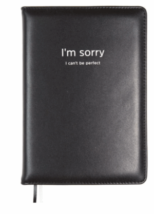 Ежедневник А5, 136л. deVENTE Message I'm sorry!, черный