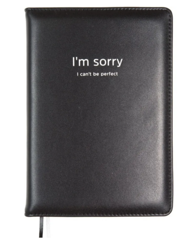 Ежедневник А5, 136л. deVENTE Message I'm sorry!, черный