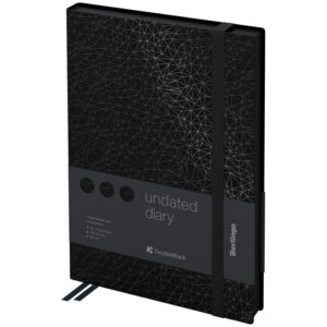 Ежедневник А5, 136л. Berlingo DoubleBlack кожзам черный