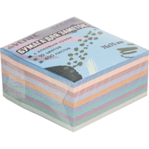 Блок для записей клейкий 76х76мм deVENTE Marandi 400л. 10 цветов