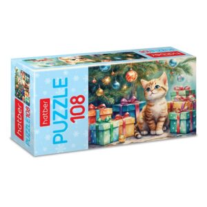 ПАЗЛЫ 108 эл. Котик с подарками 210х300мм
