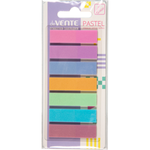 Закладки-ярлычки deVENTE Pastel 44х12мм 7цв.х 20л пастель, пластиковые