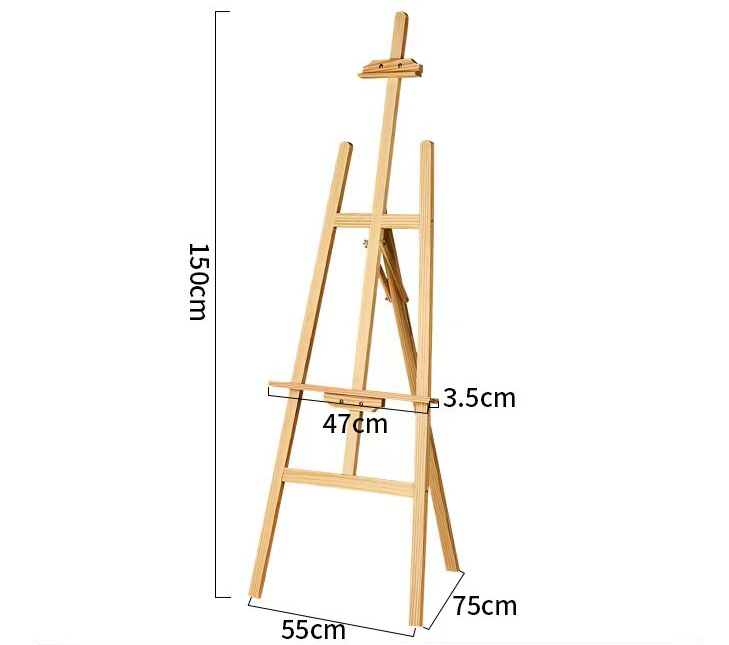 Мольберт напольный 150х75х55см из массива сосны