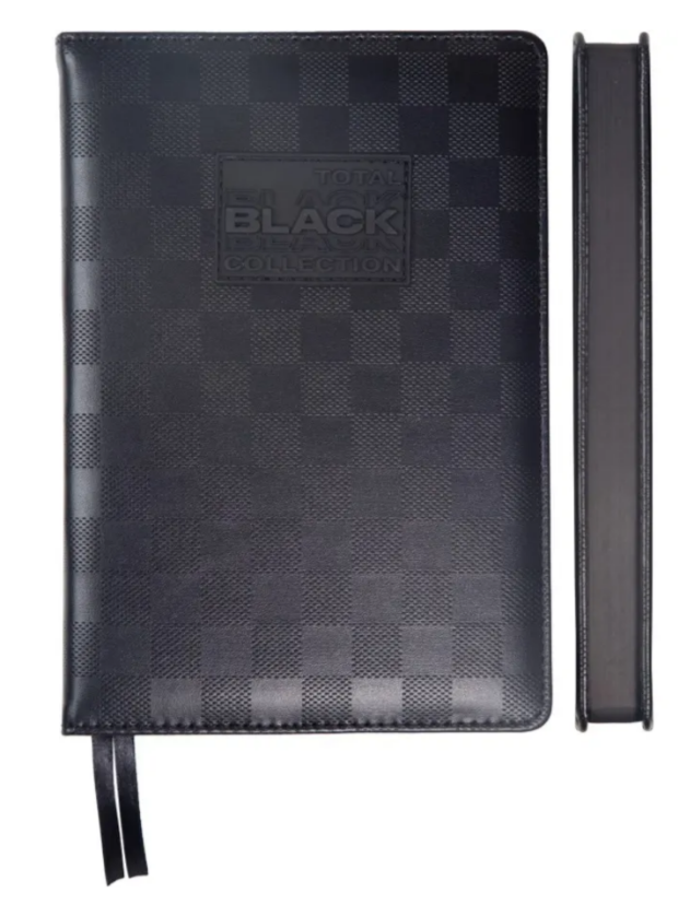 Ежедневник 2026г. В6 168л. deVENTE TOTAL BLACK, черный паттерн в клетку