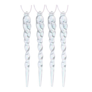Набор декоративных украшений Сосульки 4шт. 12см голография
