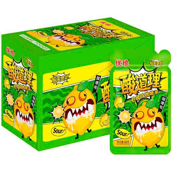 Леденцы кислые Sour Candy 22 г лимон