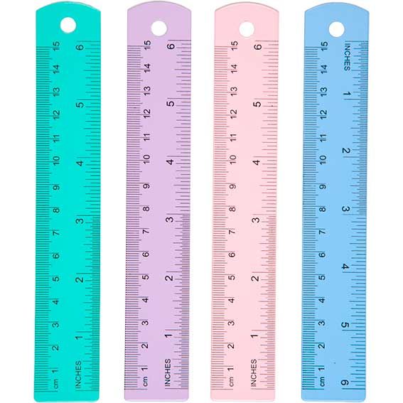 Линейка алюминиевая 15см deVENTE Pastel, двухсторонняя шкала