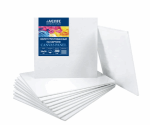 Холст грунтованный на картоне 20х20см deVENTE ARTISTIC STUDIO хлопок 280г/м, мелкое зерно