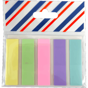 Закладки-ярлычки Attomex Pastel 45х12мм 5цв.х 20л пластиковые
