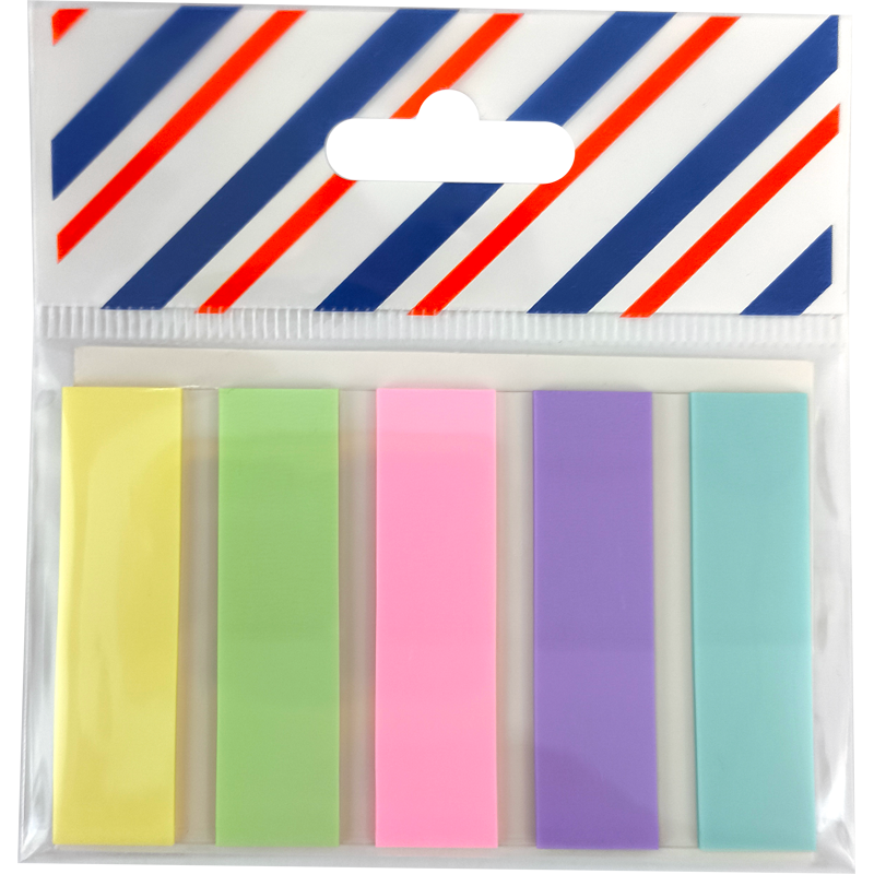 Закладки-ярлычки Attomex Pastel 45х12мм 5цв.х 20л пластиковые