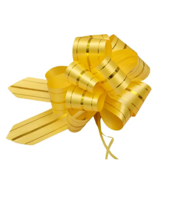 Бант-шар Золотые линии 5см желтый