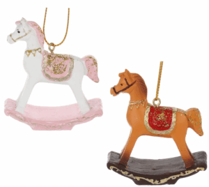 Подвеска декоративная Лошадка-качалка 5,6x6,3 см, полистоун