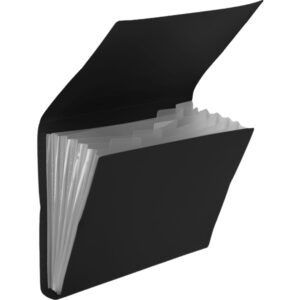Папка с клапаном deVENTE Black, 6 отделений 550мкм черная