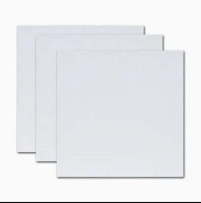 Холст грунтованный на картоне 20х20см, 3 мм, акриловый грунт, хлопок