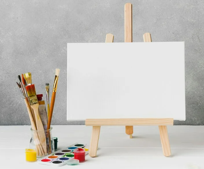 Холст грунтованный на картоне 20х20см, 3 мм, акриловый грунт, хлопок