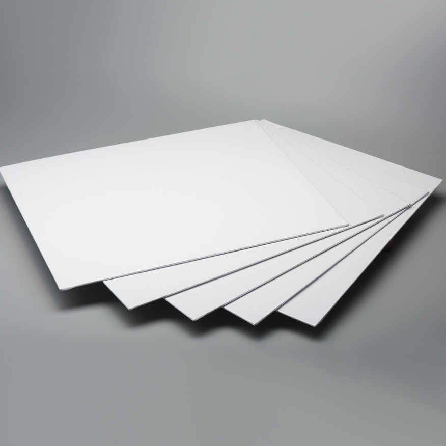 Холст грунтованный на картоне 20х20см, 3 мм, акриловый грунт, хлопок