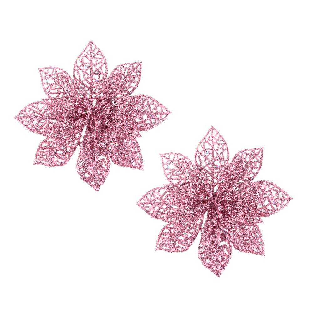 Цветы на прищепке 13x13см 2 шт розовые