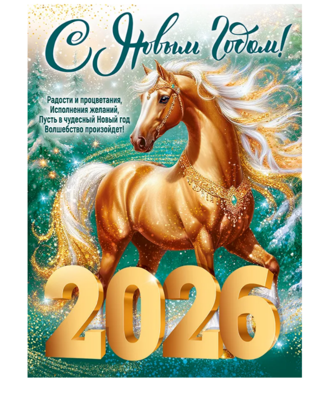 Плакат С НОВЫМ ГОДОМ! А2 (символ года)