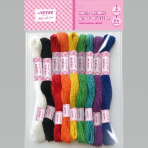 Набор ниток для вышивания (мулине) deVENTE Diy School ART, хлопковые нити 9 рулонов, 9 цветов