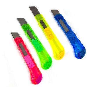 Нож-резак канцелярский 18мм Alingar НЕОН, ассорти
