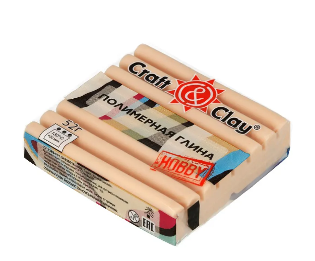 Глина полимерная Craft&Clay 52г телесный натуральный