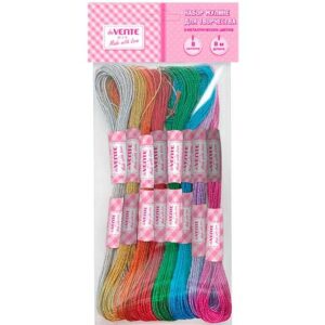 Набор ниток для вышивания (мулине) deVENTE Diy Metallic ART, полиэстеровые нити 8 рул. 8 цвет.