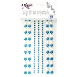 Наклейки из страз Alingar Бирюзовый цветок