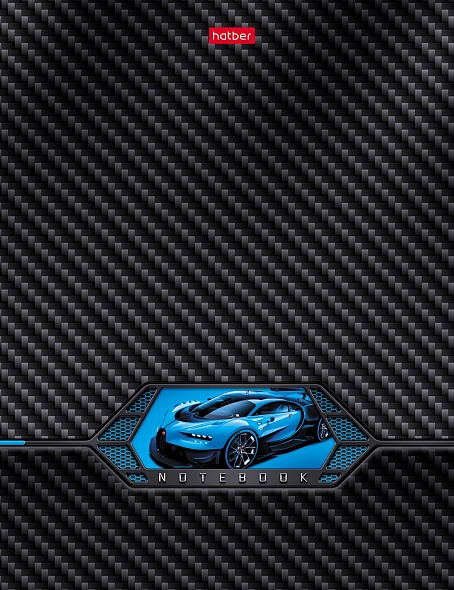 Бизнес-блокнот А5 96л. Hatber AutoCarbon, клетка