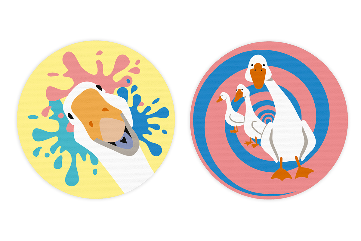 Набор для раскрашивания по номерам на магните ФРЕЯ Диско-гуси 9х9см