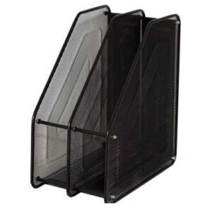 Лоток вертикальный 2-х секц. металлический черный