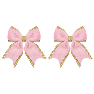 Набор бантов 12х14см, 2 шт розовый