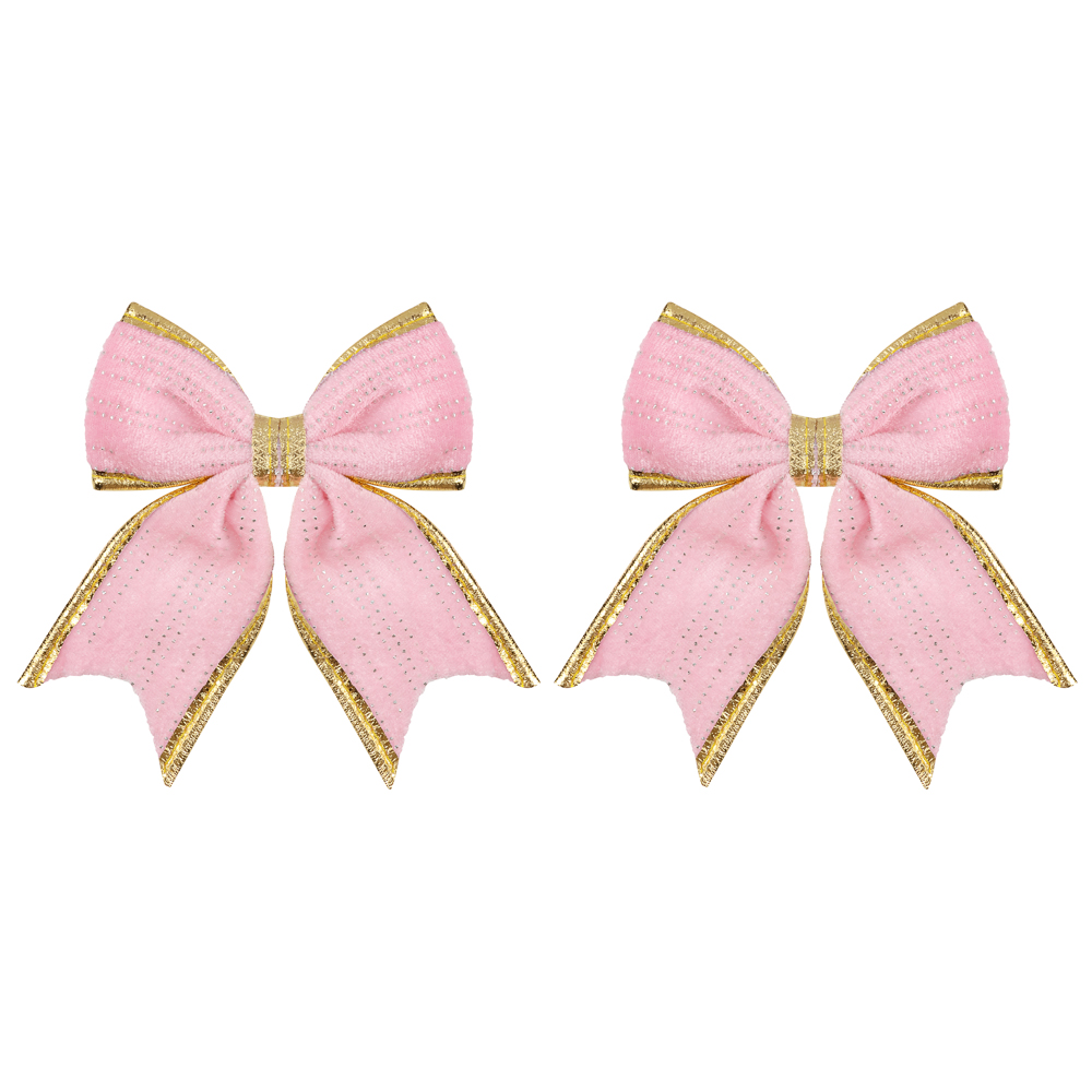 Набор бантов 12х14см, 2 шт розовый