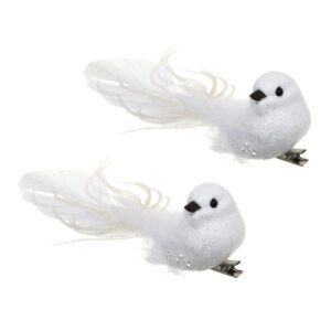 Птицы на прищепке 3x14см 2 шт пластик