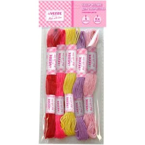 Набор ниток для вышивания (мулине) deVENTE Diy Neon ART, полиэстеровые нити 5 рулонов, 5 неон цвет.