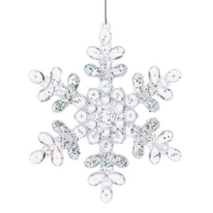 Подвеска декоративная Снежинка 14х13,5см, акрил