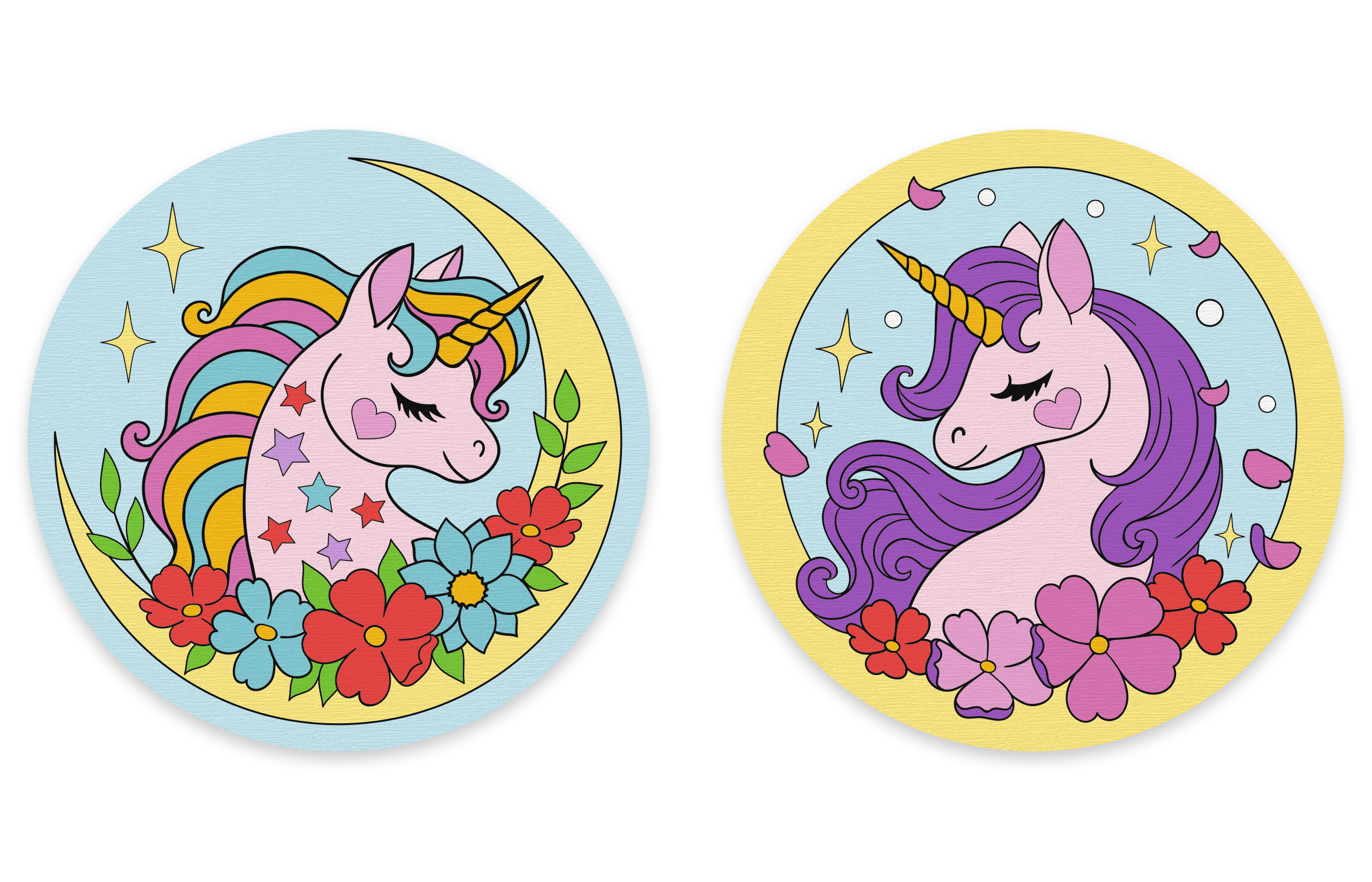 Набор для раскрашивания по номерам на магните ФРЕЯ Лунные единорожки 9х9см