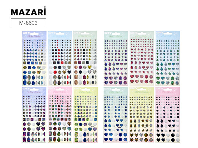 Наклейки Mazari Микс, 12 диз.