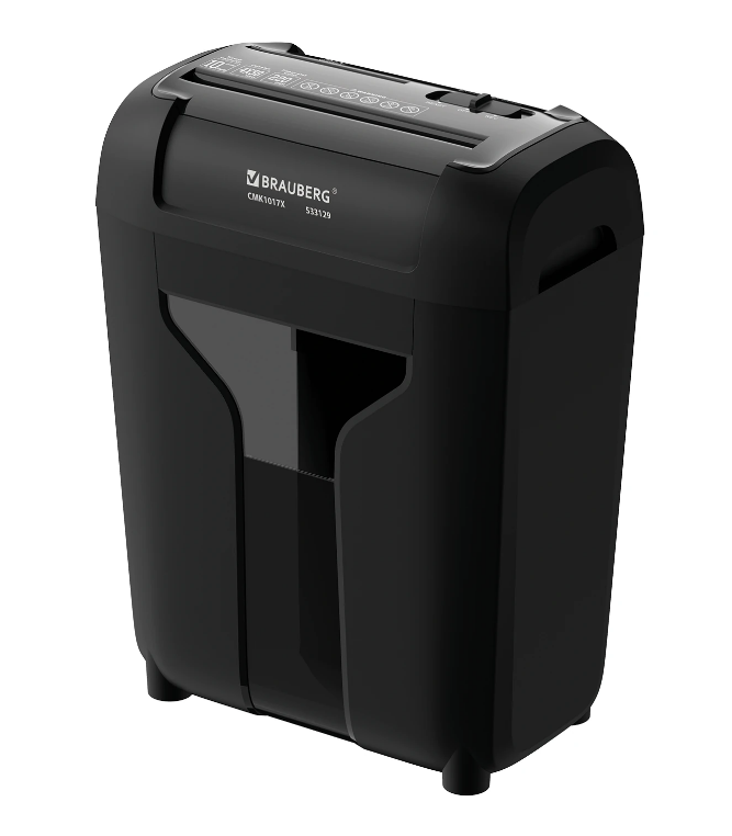 Уничтожитель BRAUBERG CMK-1017х, 4 уровень секретности, 4х38мм, 10 листов