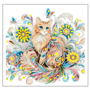 Алмазная мозаика 30х30см Кошка