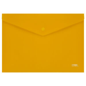 Папка-конверт на кнопке СТАММ А4 180мкм желтая