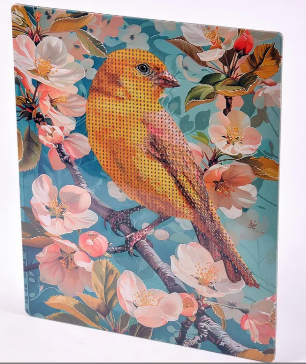 Алмазная мозаика 21х25см Птица, с мольбертом