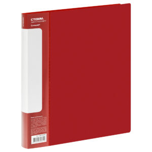 Папка на 4х кольцах 25мм СТАММ Стандарт Красная