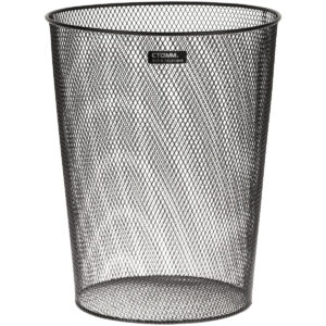 Корзина для бумаг  9л СТАММ круглая, сетчатая металлическая черная