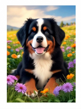 Алмазная мозаика 21х25см Щенок, с мольбертом