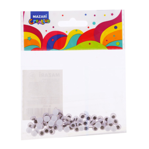 Материалы для творчества ГЛАЗКИ 6мм 80шт. круглые